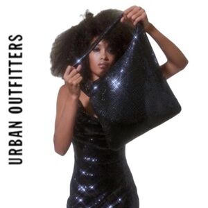 Urban Outfitters Black Sequin Shoulder Bag
